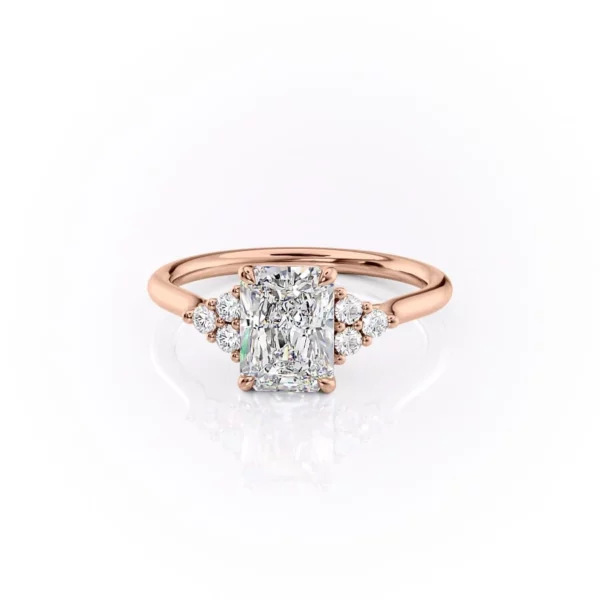 Lane Woods Radiant Cut Cluster Moissanite Engagement Ring
