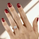 Lane Woods Radiant Cut Cluster Moissanite Engagement Ring