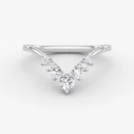 Lane Woods Round Cut Drop Crown Moissanite Wedding Band
