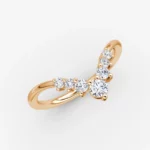 Lane Woods Round Cut Drop Crown Moissanite Wedding Band