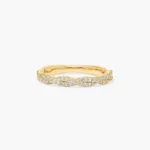 Lane Woods Round Double Twisted Moissanite Eternity Wedding Band