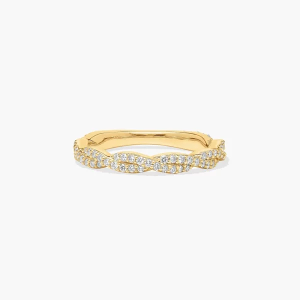 Lane Woods Round Double Twisted Moissanite Eternity Wedding Band