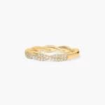 Lane Woods Round Double Twisted Moissanite Eternity Wedding Band