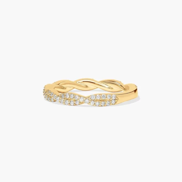 Lane Woods Round Double Twisted Moissanite Eternity Wedding Band