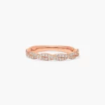 Lane Woods Round Double Twisted Moissanite Eternity Wedding Band