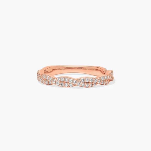 Lane Woods Round Double Twisted Moissanite Eternity Wedding Band