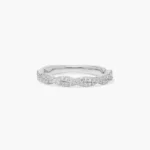 Lane Woods Round Double Twisted Moissanite Eternity Wedding Band