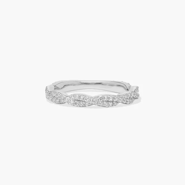 Lane Woods Round Double Twisted Moissanite Eternity Wedding Band