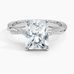 Lane Woods Twisted Radiant Promise Engagement Wedding Moissanite Ring