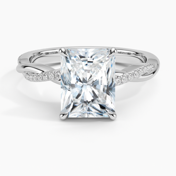Lane Woods Twisted Radiant Promise Engagement Wedding Moissanite Ring