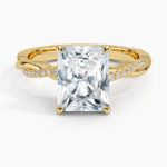 Lane Woods Twisted Radiant Promise Engagement Wedding Moissanite Ring