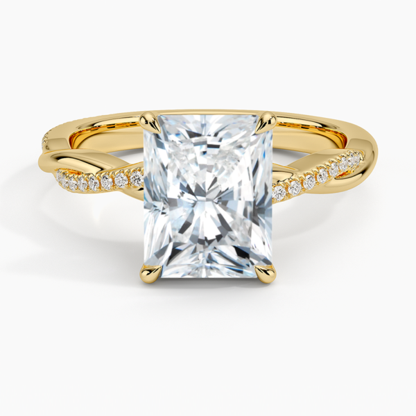 Lane Woods Twisted Radiant Promise Engagement Wedding Moissanite Ring