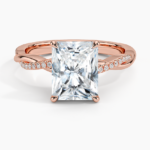 Lane Woods Twisted Radiant Promise Engagement Wedding Moissanite Ring