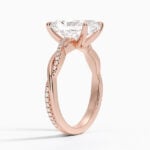 Lane Woods Twisted Radiant Promise Engagement Wedding Moissanite Ring