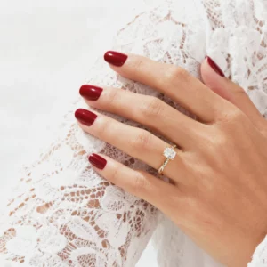 Lane Woods Twisted Radiant Promise Engagement Wedding Moissanite Ring