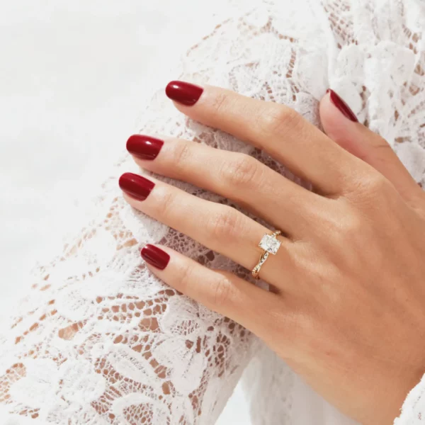 Lane Woods Twisted Radiant Promise Engagement Wedding Moissanite Ring