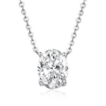 Lane Woods Oval Cut Moissanite Solitaire Pendant Necklace
