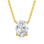 Lane Woods Oval Cut Moissanite Solitaire Pendant Necklace