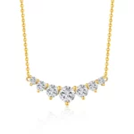 Lane Woods Seven Stone Round Moissanite Solitaire Pendant Necklace