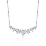 Lane Woods Seven Stone Round Moissanite Solitaire Pendant Necklace