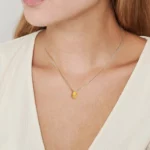 Lane Woods Teardrop Pear Moissanite Solitaire Pendant Necklace